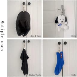 10 Pieces Tea Towel Clips with Loop Cotton Metal Cloth Hooks Hooks for Home Storage Kitchen Towel Hooks Rack