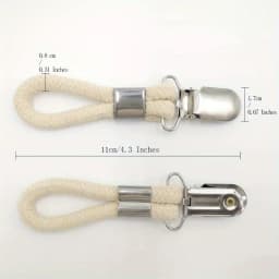 10 Pieces Tea Towel Clips with Loop Cotton Metal Cloth Hooks Hooks for Home Storage Kitchen Towel Hooks Rack
