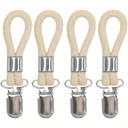 10 Pieces Tea Towel Clips with Loop Cotton Metal Cloth Hooks Hooks for Home Storage Kitchen Towel Hooks Rack