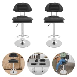 2 Pcs Freestanding Bar Stools Height Adjustable Bar Stool 360° Rotatable Chair for Dining Room