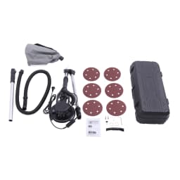 850W Electric Dustless Drywall Sander Ceiling Wall Putty Self Suction Grinning Machine w/LED Light+Bag, Angle Speed Adjustable