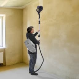 850W Electric Dustless Drywall Sander Ceiling Wall Putty Self Suction Grinning Machine w/LED Light+Bag, Angle Speed Adjustable