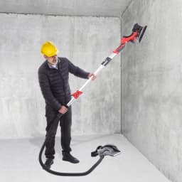 850W Electric Dustless Drywall Sander Ceiling Wall Putty Self Suction Grinning Machine w/LED Light+Bag, Angle Speed Adjustable
