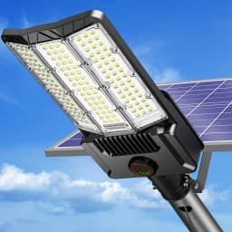 Solar Street Lights Outdoor Motion Sensor Light 8000W 800000LM 6500K Solar Security Flood Lights Solar Lamp for Yard, Road