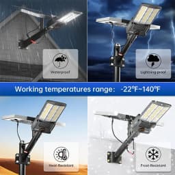 Solar Street Lights Outdoor Motion Sensor Light 8000W 800000LM 6500K Solar Security Flood Lights Solar Lamp for Yard, Road