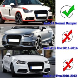 2pcs Foglight Covers Case For AUDI A1 8X 2010 2011 2012 2013 2014 Honeycomb Front Bumper Fog Light Lamp Cover Grilles Black