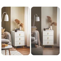 SoBuy FBT115-L 3 drawer bedside table for box spring bed sofa table side table table phone table bedside cabinet