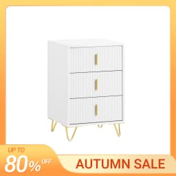 SoBuy FBT115-L 3 drawer bedside table for box spring bed sofa table side table table phone table bedside cabinet