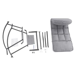 Dark Grey Soft Cushion And Backrest Rocking Chair Footrest Can Be Adjusted In 3 Positions For Easy Lounging