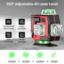4D 16 Line 360° Self Leveling Laser Level With Tripod And Suitcase Horizontal And Vertical Professional Laser Level Tool