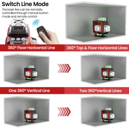 4D 16 Line 360° Self Leveling Laser Level With Tripod And Suitcase Horizontal And Vertical Professional Laser Level Tool