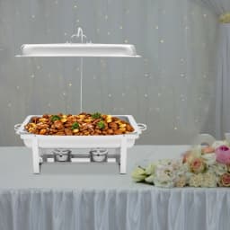 7L Stainless Steel Catering Warmer Buffet Server and Warmer 410-Grade Rectangular Food Pan for Buffets