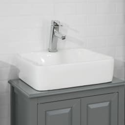 SoBuy FRG202-DG washbasin under wardrobe bathroom wardrobe vanity Under wardrobe bathroom furniture dark gray BHT approx: 60x62x30cm