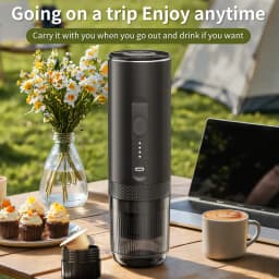 3-in-1 Wireless Electric Portable Espresso Coffee Machine Auto Heating Pump Press Capsule Powder Coffee Pot for Car&Home Camping