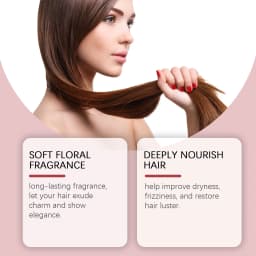 Roxelis 50ml Freshing Floral Perfume Hair Essential Oil Lasting Fragrance Charming Scent Nourish Repair Curly Dry Hair Perfume