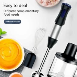 4 in 1 High Power 1000W Immersion Hand Stick Blender Mixer Whisk Includes Chopper and Smoothie Cup Stainless Steel Ice Blades