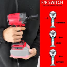 Electric Cordless Wrench Brushless Screwdriver Compatible For Milwaukee M18 Battery Drill Service Tool Car Truck Repair