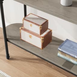 Entryway Table, 43.3" Console Table with Storage, 2 Tier Sofa Table with Metal Frame and MDF, Behind Couch Table for Living Room
