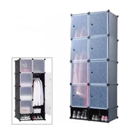 Wardrobe Bedroom wardrobe with shoe cabinet Wardrobe storage shelf modular plastic black printed cabinet with Wardrobe