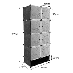 Wardrobe Bedroom wardrobe with shoe cabinet Wardrobe storage shelf modular plastic black printed cabinet with Wardrobe