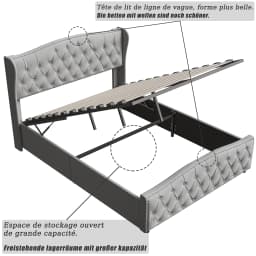 Modern Style Rosahqnda Hydraulic bed Stylish Double Bed Youth Children Adult Without Mattress