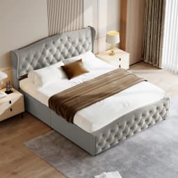 Modern Style Rosahqnda Hydraulic bed Stylish Double Bed Youth Children Adult Without Mattress