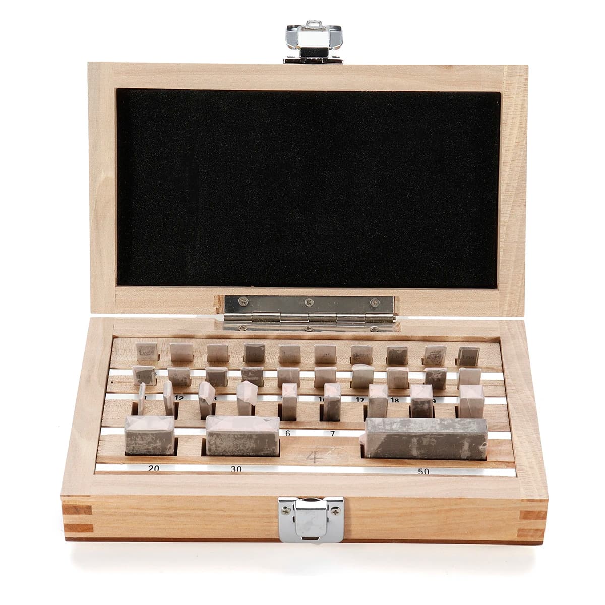 32pcs Steel Metric Woodworking Gage Block Gauge Set 0 Slip Inspection Block 1.005-50mm Caliper Tool for Inspection & Measurement