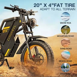 Coswheel Electric Bike GT20 PRO Dual Motor Dual 40AH Battery Motorcycle Off Road Mountain Bikes 20Inch Fat tire Electric bicycle