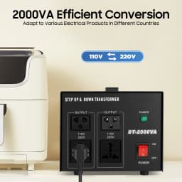 Power Transformers, 2000W 220V/110V Two-way Conversion One-Click Switch Transform Adapter for Imported Appliances