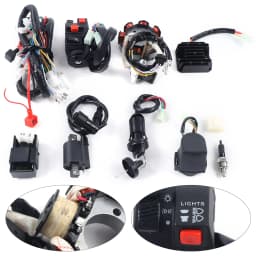 Motorcycle Full Complete Electric CDI Wiring Harness Wiring Loom Coil Rectifier Kits for 150-250 300CC ATV Quad