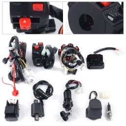 Motorcycle Full Complete Electric CDI Wiring Harness Wiring Loom Coil Rectifier Kits for 150-250 300CC ATV Quad