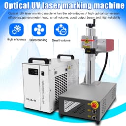 EU Stock CRS 10/15W UV Laser Marker with Chiller 355nm UV Laser Engraving Machine for Metal Wood PVC Acrylic Domestic Factory