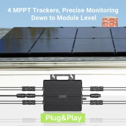 IP67 2000W On-Grid Micro Inverter, Plug-and-Play, 230V, 50Hz, with 4 MPPT PV Inputs for Home Balcony Solar Systems and Built-in Wi-Fi