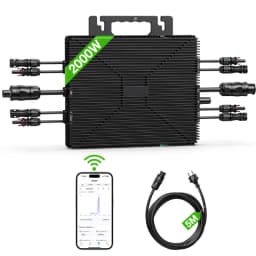 IP67 2000W On-Grid Micro Inverter, Plug-and-Play, 230V, 50Hz, with 4 MPPT PV Inputs for Home Balcony Solar Systems and Built-in Wi-Fi