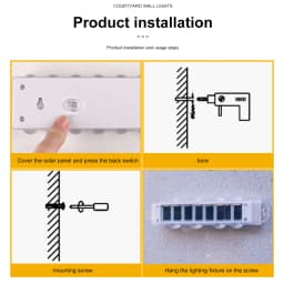 4Pcs Solar Up Down Wall Lights 8LED Warm White Outdoor Waterproof Wall Washer Lamp Auto On/Off Light Control Easy Install for Courtyard Garden Fence Decoration