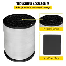 SucceBuy 1250Lbs Polyester Pull Tape Flat Pulling/Loading/Packing Tape for Wire & Cable Conduit Work in Any Weather