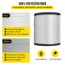 SucceBuy 1250Lbs Polyester Pull Tape Flat Pulling/Loading/Packing Tape for Wire & Cable Conduit Work in Any Weather