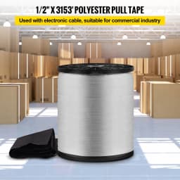 SucceBuy 1250Lbs Polyester Pull Tape Flat Pulling/Loading/Packing Tape for Wire & Cable Conduit Work in Any Weather