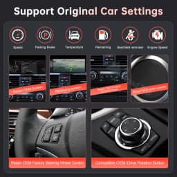 12.3'' Ultra-thin Screen Car Multimedia Display For BMW 3 Series E90 E91 E92 E93 5 Series E60 E61 Wireless CarPlay Android Auto