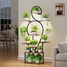 1pc Indoor Plant Stand With Grow Lights, 9-tier corner display stand, 160cm Multi-functional Metal shelf For Plants, Handicraft