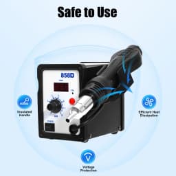 Digital Hot Air Rework Station, 700W Soldering Stations, Portable Hot Air Gun, for Repair & Modification of Small Electronics