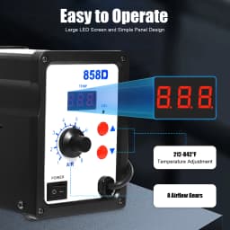 Digital Hot Air Rework Station, 700W Soldering Stations, Portable Hot Air Gun, for Repair & Modification of Small Electronics