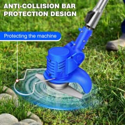 21V Cordless Grass Trimmer Electric Weed Eater, Adjustable Length Lawn Mower, Lightweight Battery Powered Grass Cutter for Garden Backyard Yard Weeding
