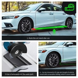 86.6“ Side Skirt Universal For BMW F10 5 Series 535i 528i M Sport 2011-2016 Extension Body Kit Apron Winglet Car Accessories
