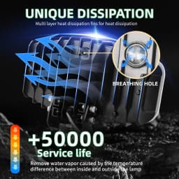HAOLIDE 10 " LED Work Light Off road Headlight Welcome Spotlight Truck Auxiliary Square Car Driving DRL White Yellow Fog Lamps