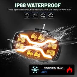 HAOLIDE 10 " LED Work Light Off road Headlight Welcome Spotlight Truck Auxiliary Square Car Driving DRL White Yellow Fog Lamps