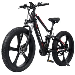 RANDRIDE YX90M Electric Bike, 26'' Fat Tire, 1000W Brushless Motor, 48V13.6Ah Battery, 45km/h Max Speed, 100km Range,
