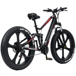RANDRIDE YX90M Electric Bike, 26'' Fat Tire, 1000W Brushless Motor, 48V13.6Ah Battery, 45km/h Max Speed, 100km Range,
