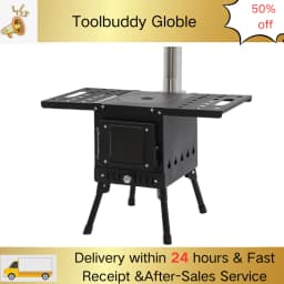 Folding Outdoor Camping Firewood Stove Adjust the Height Smoke Cleanly Outdoor Camping Stove Portable Tent Stove