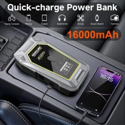 Portable 4 in 1 Pump Air Compressor 4000A Car Jump Starter 59.2Wh Power Bank 12V 150PSI Tire InflatorBattery Booster Buster